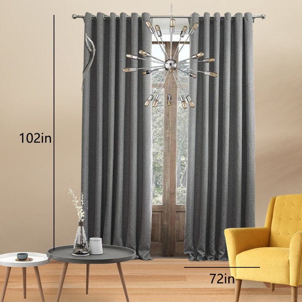Frifoho Fabric Blackout Curtain Pair Wayfair